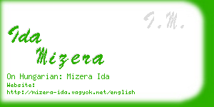 ida mizera business card